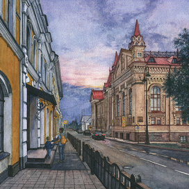 Рыбинск. Сумерки в августе