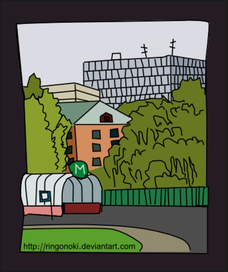 Выход строившейся станции метро Голосеевская