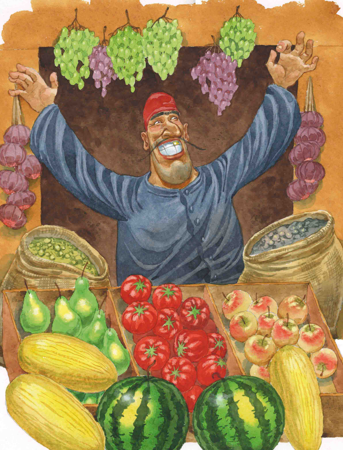 барин и яблоки