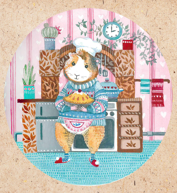 Морская свинка на кухне