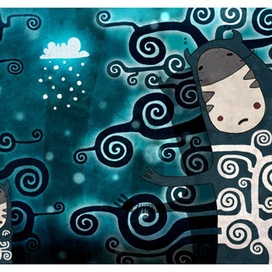 похититель снега и деревья