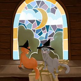 Детская иллюстрация из серии Ведьмочки