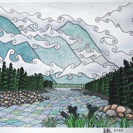 Река Китой. Облака