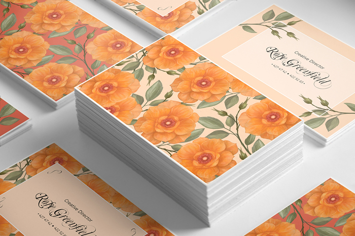 Дикая роза. Визитка