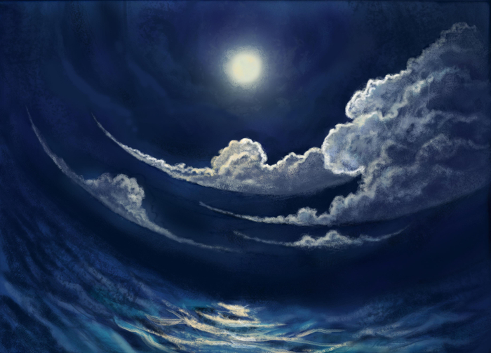 ночное море