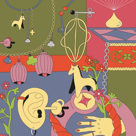 Иллюстрация для бренда украшений