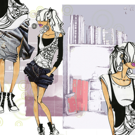 Юбки джинсовые