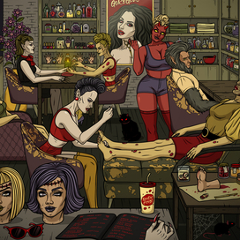 Салон красоты "Жуткое зеркало"