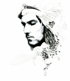 Портрет с ибисами