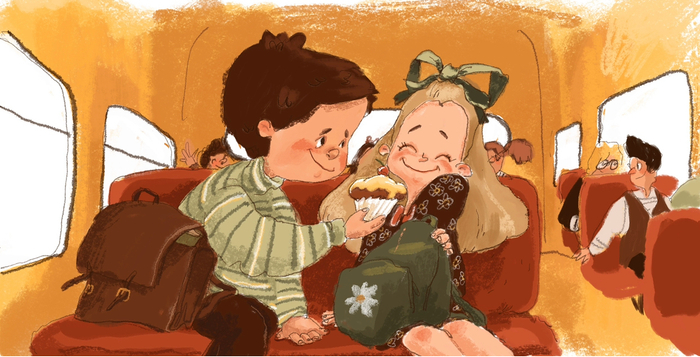 Иллюстрация к музыкальной пьесе «В школьном автобусе»