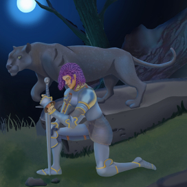 Рыцарь с пумой