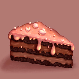 Иллюстрация кусочка торта