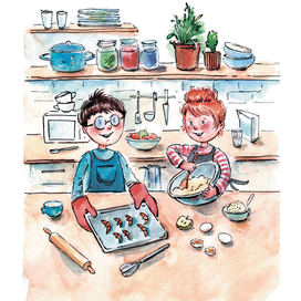 Ребятки готовят. 