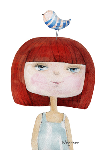 Девочка с птичкой