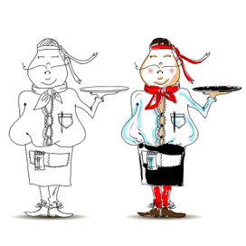 Официант. Разработка персонажа