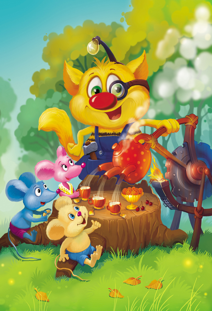 2. Иллюстрация к книге Е. Матюшкиной "Кот да Винчи. Оборотень разрушенного замка"