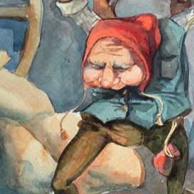 Фрагмент к иллюстрации "Мошки любят свет"