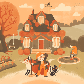 Осенний дачный домик