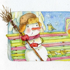 Маленький снеговичок