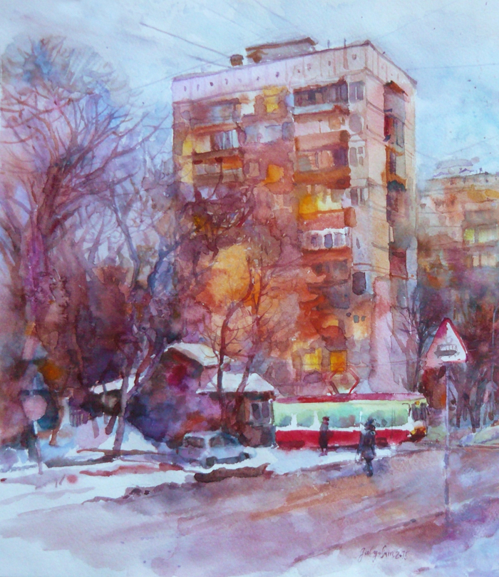 Остановка трамвая