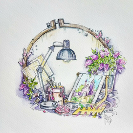 Вышивальный венок)