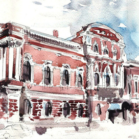 Особняк Мясникова | акварель