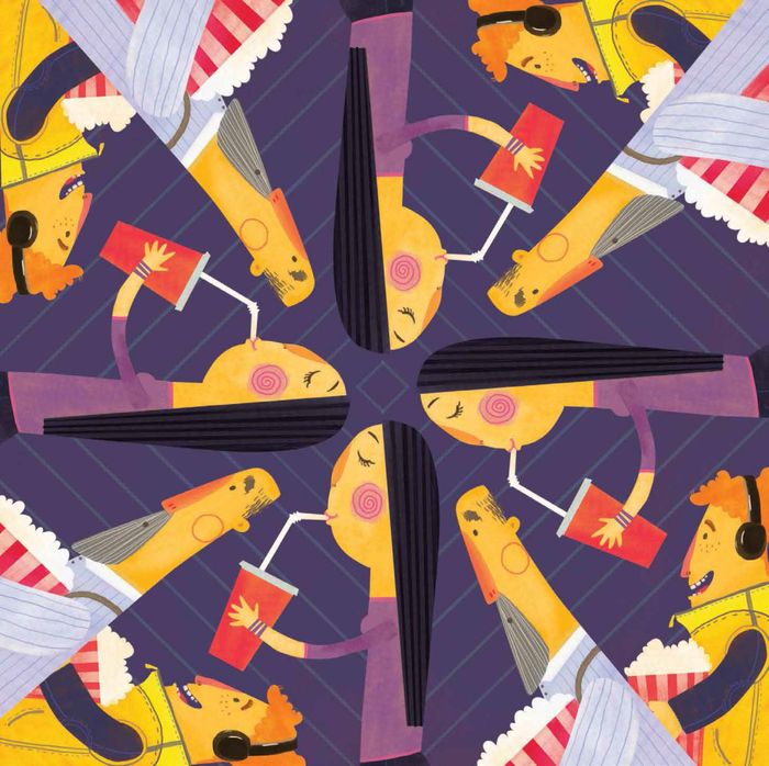 серия иллюстрация для сети кинотеатров "Монитор"