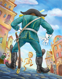 Зря ты,дяденька, так ноги расставил. Могу и подпрыгнуть, а я деревянный.