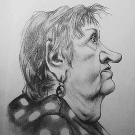 Дружеский шарж на женщину