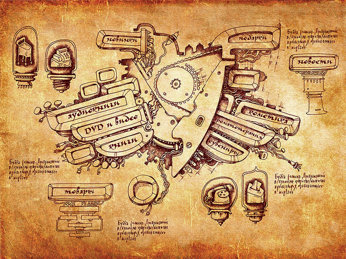 Эскизы для сайта (в стиле Леонардо)
