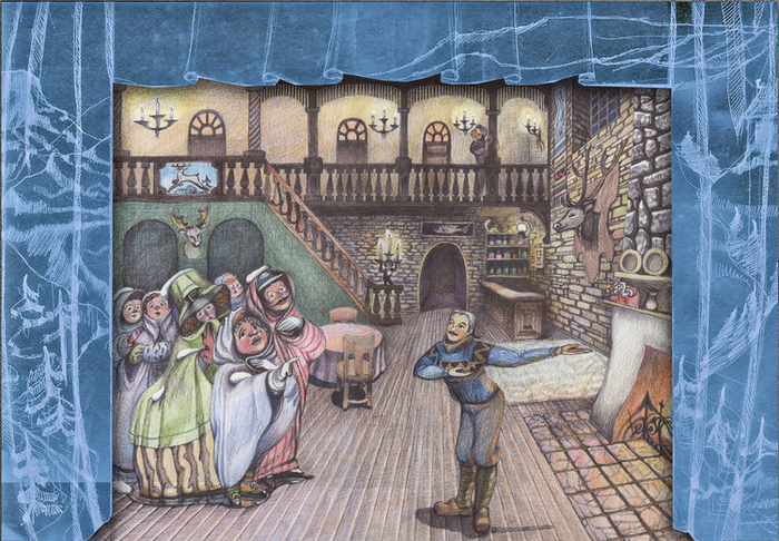 иллюстрация к произведению Шварца "Обыкновенное чудо"