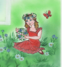 Девочка в венке