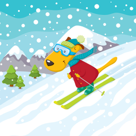 Собака-лыжник