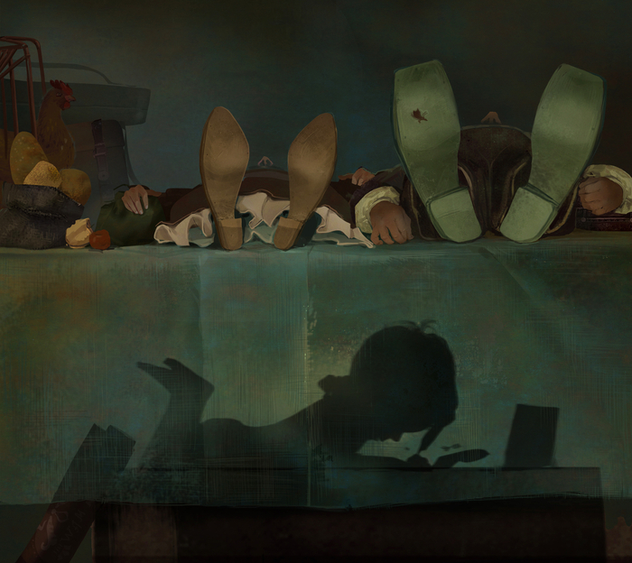 Моцарт пишет письмо во время путешествия 