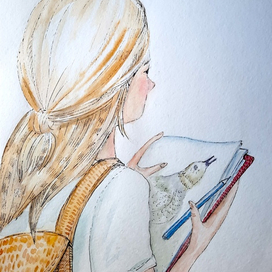 Иллюстрация к повести Девочка с Марса