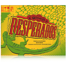 Иллюстрация и дизайн мультипака для пива Desperados