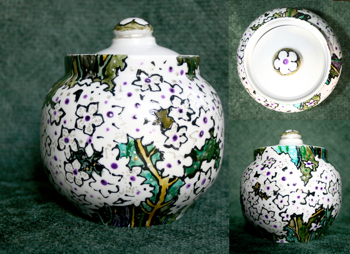 сахарница "Белые флоксы"