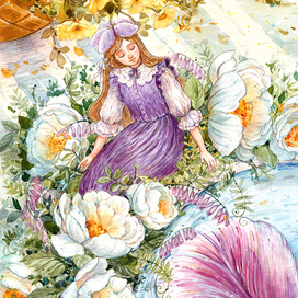 Иллюстрация к сказке Дюймовочка 1/5