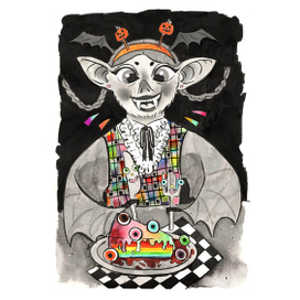 Иллюстрация с арт челленджа инктобер 