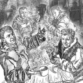 ВЕРХОВНЫЙ ЖРЕЦ АЙРИГАЛЯ, ИЛЛ.№04 - Застолье в "тёплой" компашке...