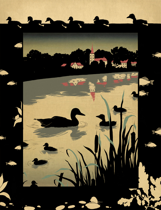 иллюстрация к сказке Х.К.Андерсена "Гадкий утенок"