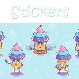 Стикеры "Кексики"
