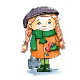 Девочка с сердечком