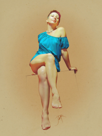 Муза в голубом