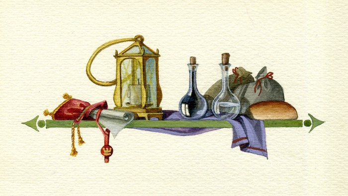 "Король Англии и его крестник". Заставка.