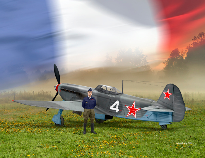 Yak-9T Roland de La Poype ( box art for ICM )