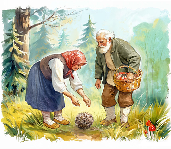 Лесной колобок-колючий бок