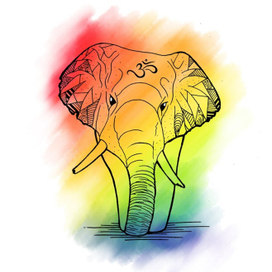 Rainbow Ganesha