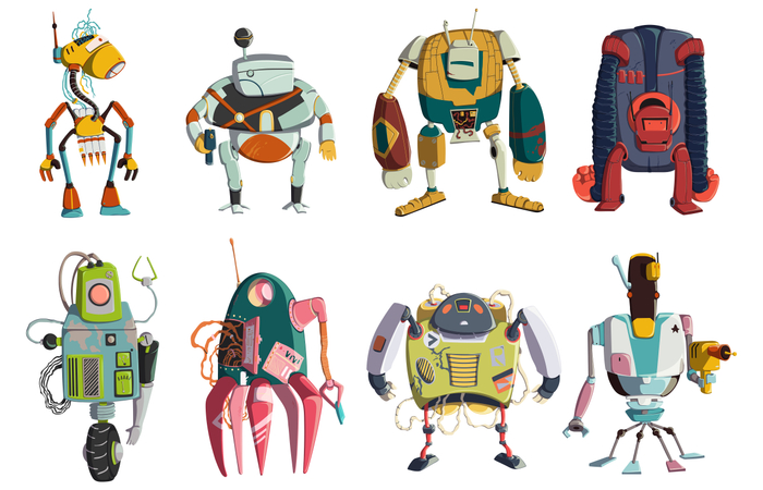 Retro robots