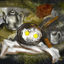 Натюрморт с яичницей